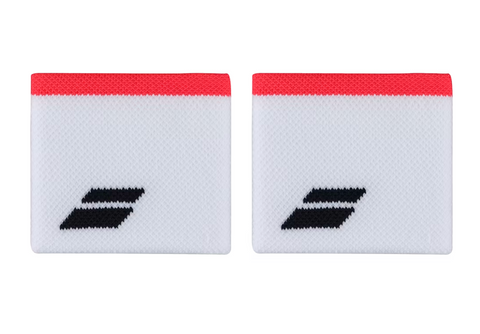 Babolat Logo Wristband - White/Red