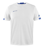 Babolat Junior Play Crew Neck Tee - White/Blue