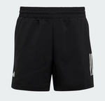 adidas Boys 3 Stripe Club Tennis Shorts - Black