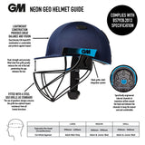 GM Neon Geo Helmet Maroon- Senior