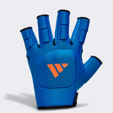 adidas Field Hockey OD Glove - Blue with Orange Logo