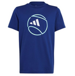 adidas Boy's Tennis Graphic Tee - Blue