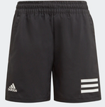 adidas Boys 3 Stripe Club Tennis Shorts - Black